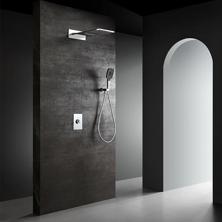 Juego de sistema de grifo de ducha oculto frío y caliente Baño