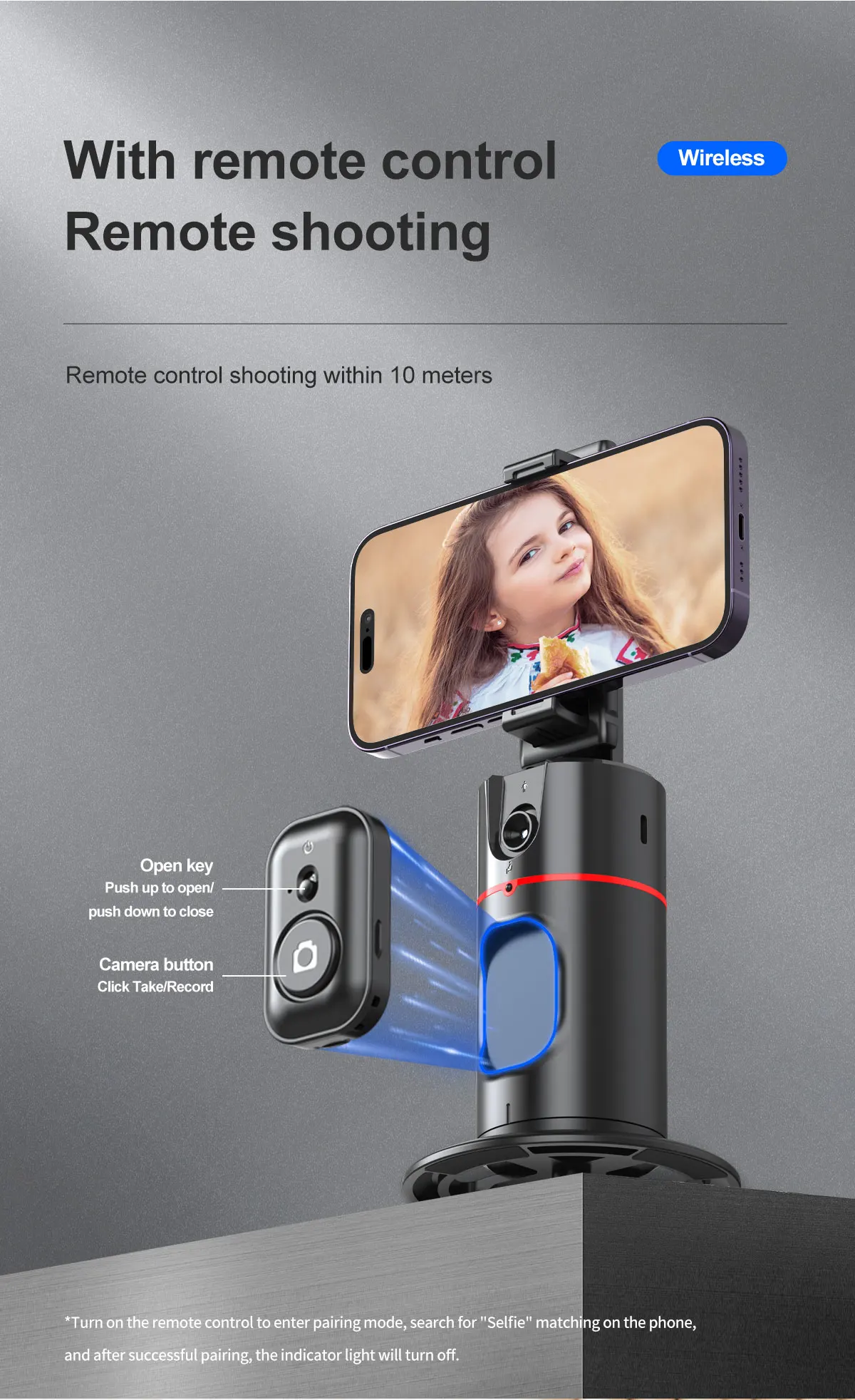 P02 360 Auto Face Tracking Gimbal Smartphone Video Vlog Gimbal Stabilizer Camera Gimbal Professional Mobile Phone Stabilizer