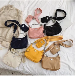TS9177 2020 Ins New Hot Sale Street Nylon Fashion Sling Bag Women Crossbody Shoulder Bag With Small Wallet