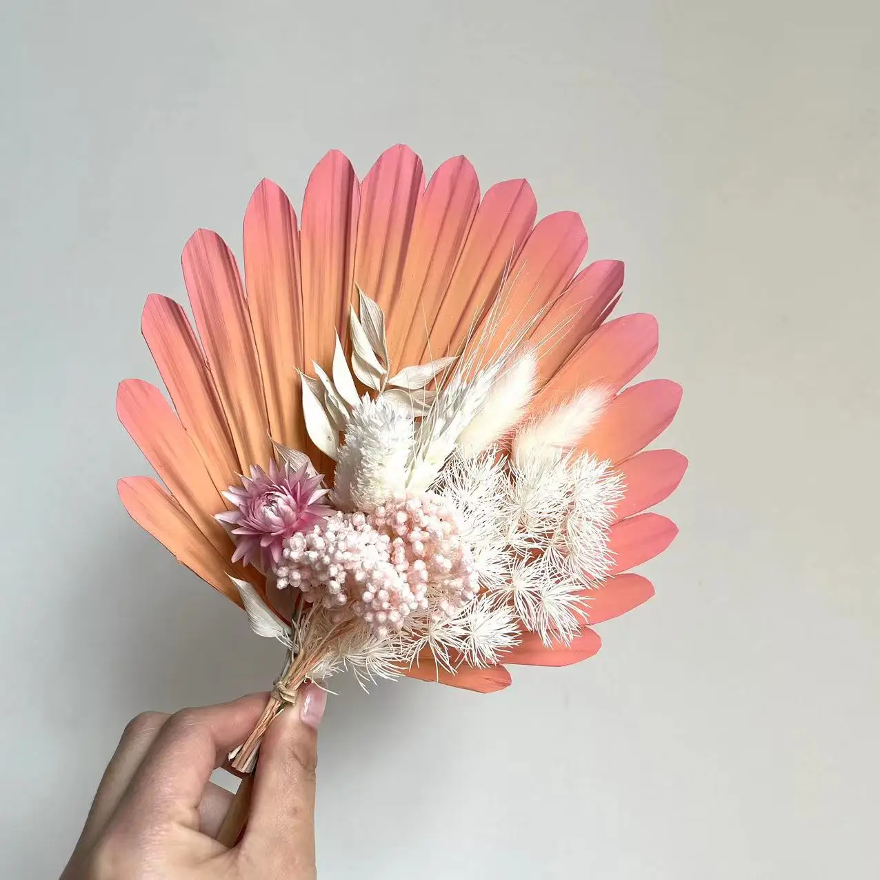 Wholesale Cake Decorations Supplies Dried Flower Cake Topper Palm Leaf
