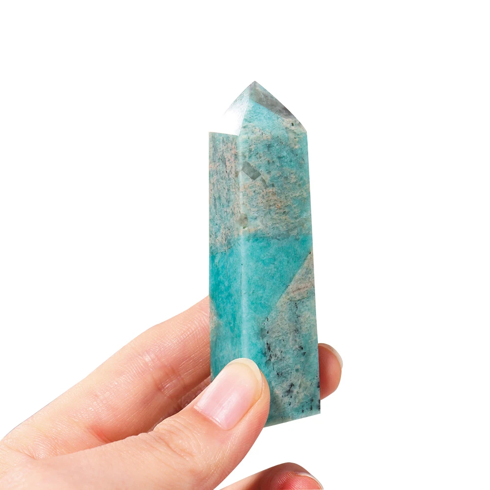 Natural Quartz Healing Tetrahedral Column Crystal Wand Amazonite Crystal Tower Buy Crystal Point Amazonite Point Crystal Tower Point Product On Alibaba Com