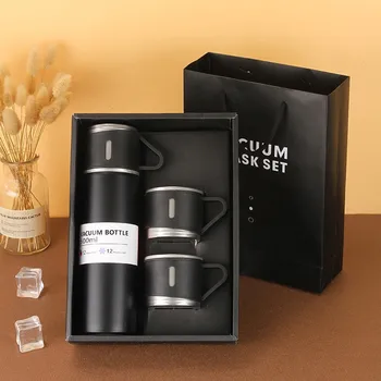 500ml Business Thermos Gift Set Customizable Logo Vacuum Flasks& Thermoses Color Box OEM  304 Stainless Steel