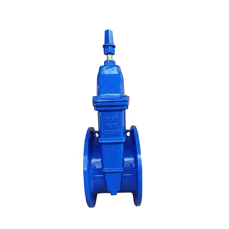 Cast iron/ ductile iron DIN3352 F4 standard non rising resilient seated NRS seal water gate valve