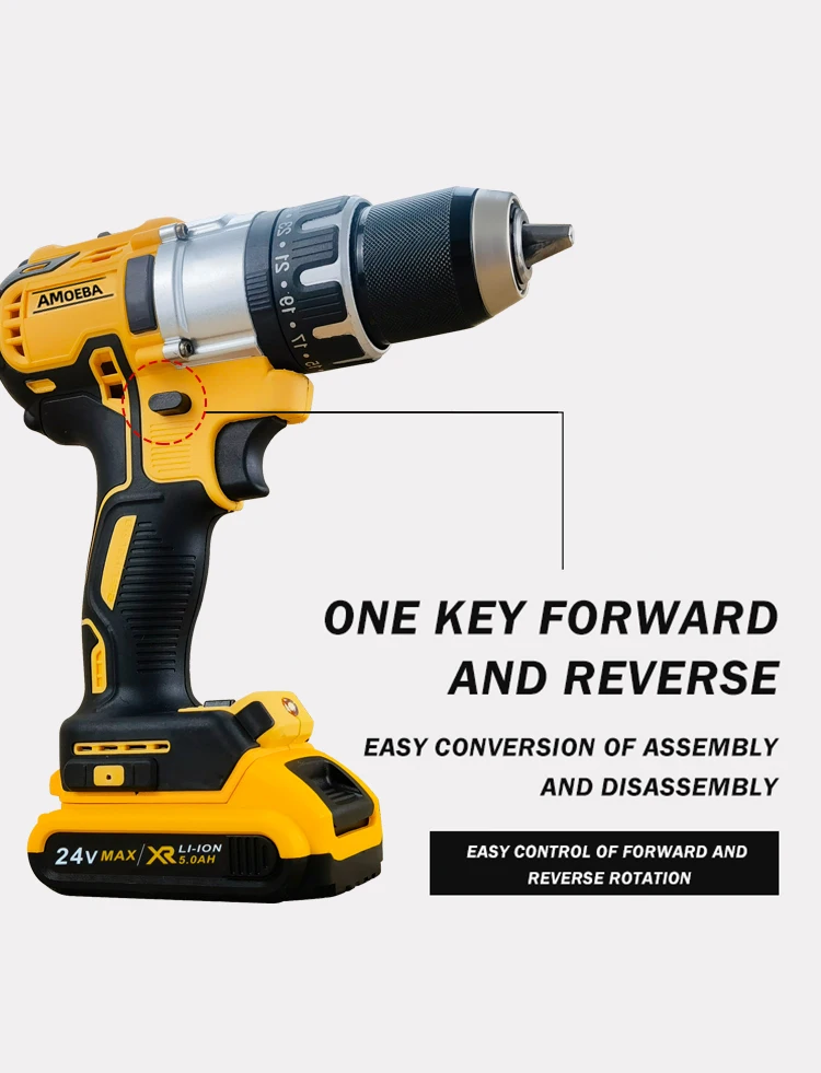 36 V Lithium Battery Cordless Power Electric Drill New Design