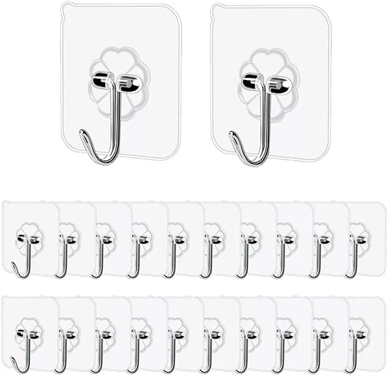 Strong Adhesive Door Wall Hanger Hooks Suction Heavy Load Wall Storage ...