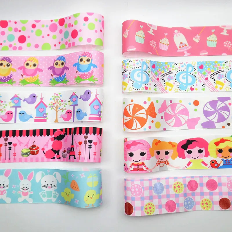 Factory Custom Printed Grosgrain Ribbon  Webbing Satin Bows Digital Printing Ribbon
