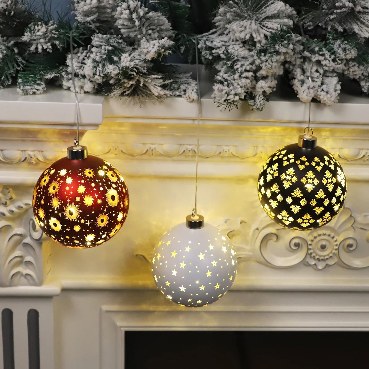 LED lighting lamp string star rattan ball lamp outdoor decorative light hanging tree rattan ball lights supplier