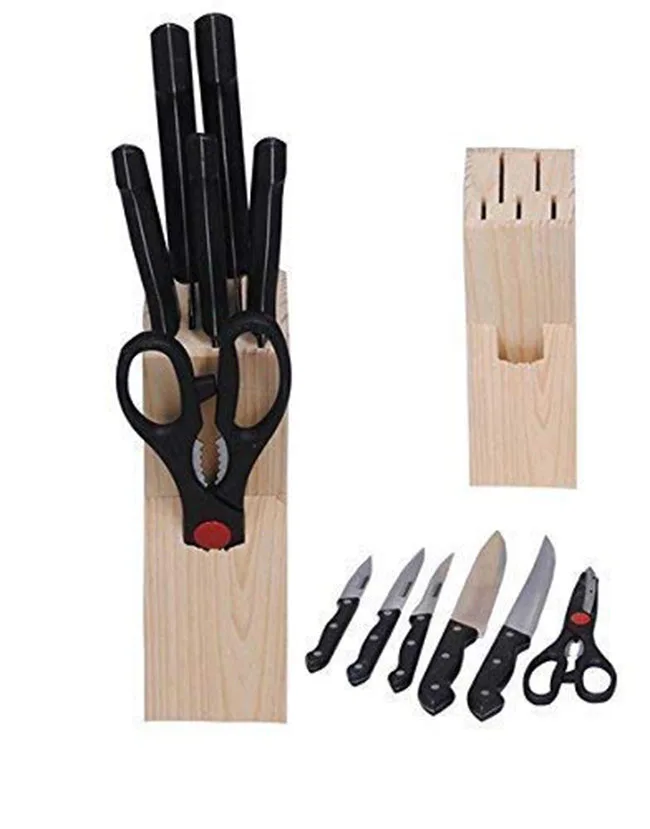 Gipfel ножи Stainless Steel Knife Block Set 7pcs. Fissman 7 piece Knife Set with Wooden Block.