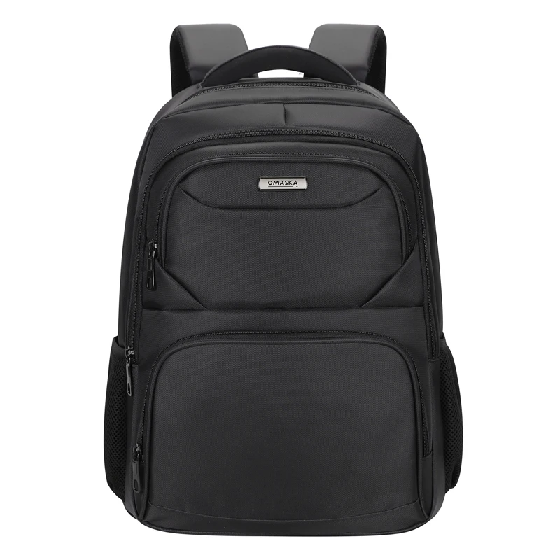OMASKA Designer Large Capacity Backpack Bag Men Black Business  Bags