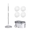 [Warm White Gray] Plastic Tray with 2 Mop Heads