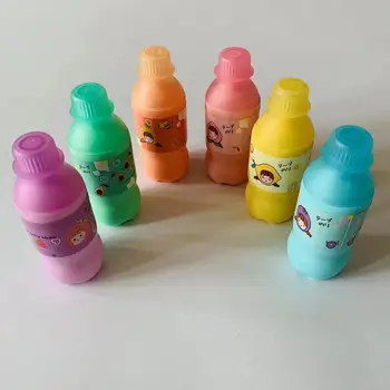 Bottle Shaped 6 pieces Tiny Markers Fluorescent Colors Mini Highlighter Pen
