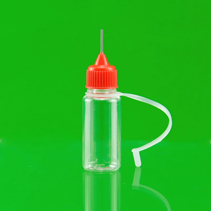 Empty Transparent PE Clear Plastic Squeeze Needle Tip Dropper Bottle Capacity with Seal and Logo Printing Packed in a Box