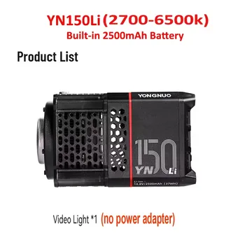 YONGNUO 150W Ultra Powerful Handheld Live Streaming Fill Light With Built in Battery Durable Metal Mini Bowens for Photography detail image