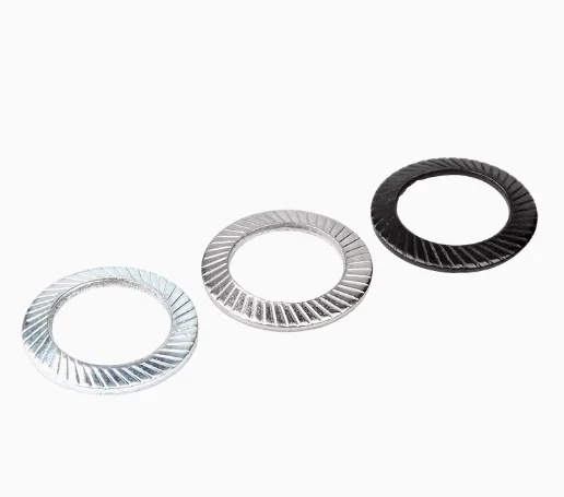 product high rated spring washer butterfly lock washer tapered double sided knurled stripe washer-63