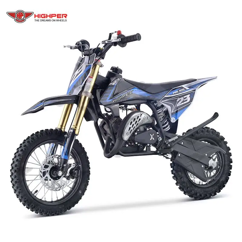 Minicross 50cc Pocket Bike Cross Epa Motorcycles 2Stroke Dirt Bike with CDI Ignition Air Cooled Engine Disc Brake F/R Kick Start