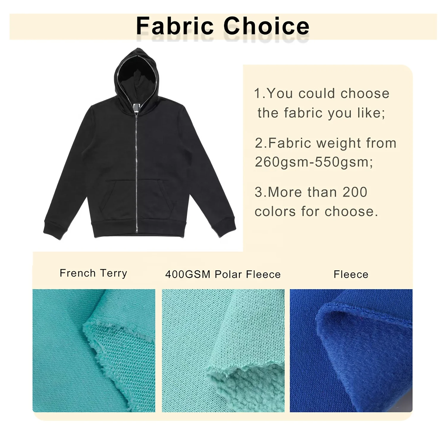 JL1114E Wholesale Bulk Hoodies Plus Size Men’s Black Plain Full Face Clothing Manufacturers Full Zip Hoodie Men