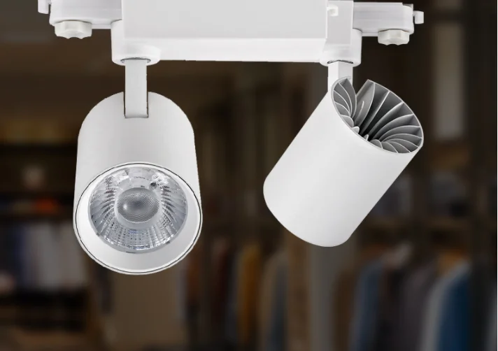 Customized track light led spotlight clothing store surface mounted track spotlight commercial lighting rail spotlight 30W