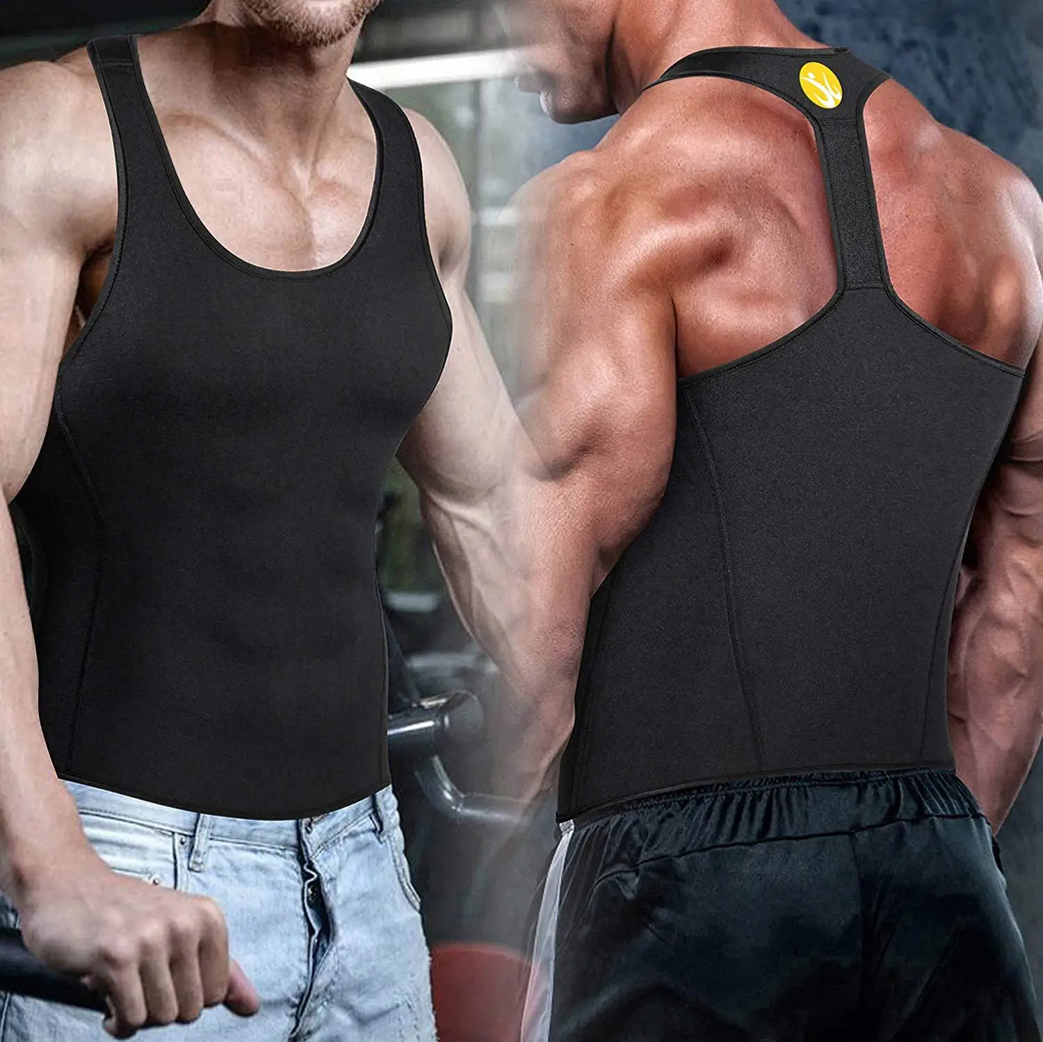 Men Slim Shaper Neoprene Belt Sport Vest Sweating For Fat Burning Waist Trainer 