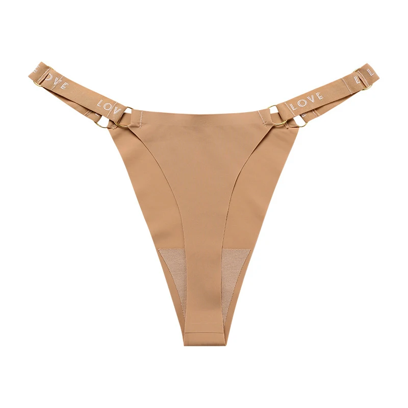 Women's Ultra-Thin Seamless Micro Mini G-String Thong Sexy Low-Rise Nylon  Panties with Deep V Butt Plug Lingerie