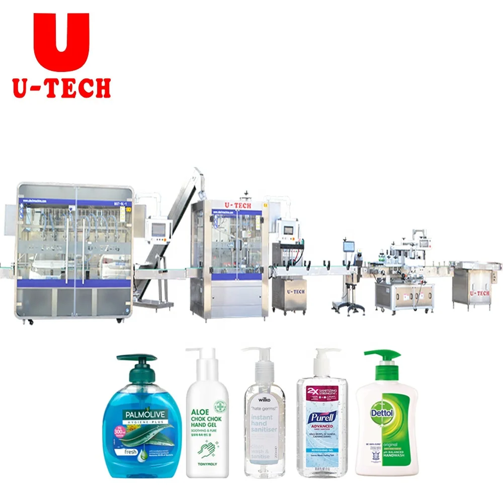Turnkey Project Automatic Hand Sanitizer Wash Liquid Soap Filling Machine Toilet Cleaning Fluid Production Line