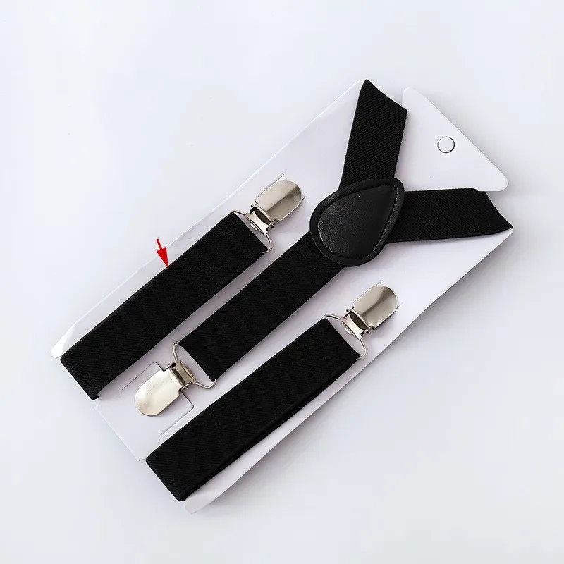 Soild Color Children Belt Bowtie Set Baby Boys Girls Suspenders Clip-on Y-Back Braces Bow Tie Elastic Kids Adjustable