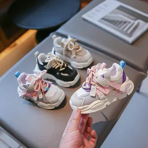 Children Spring Autumn Non-Slip Soft Bottom Sports Mesh Breathable Sneakers Outdoor Running Boys Girls Shoes