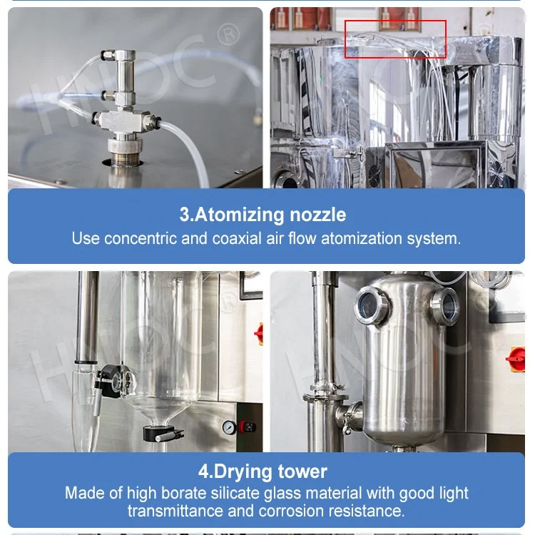 HNOC Egg Powder Make Machine Milk Powder Spray Drying Machine Banana Powder Spray Dryer Machine