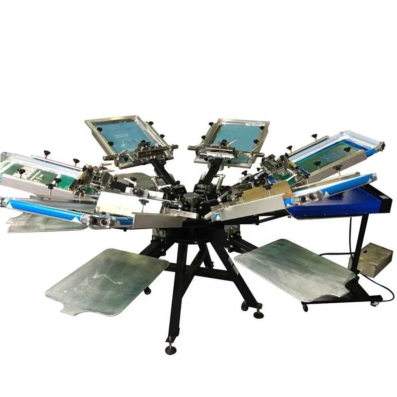 Manual Micro Registration Flatbed Octopus Printing Machine 6 Color 6 ...