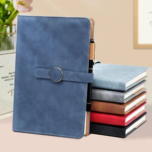 Customized A6 Diary Creative Logo Notebook A5 Buckle Business Office Notepad With Pen Holder