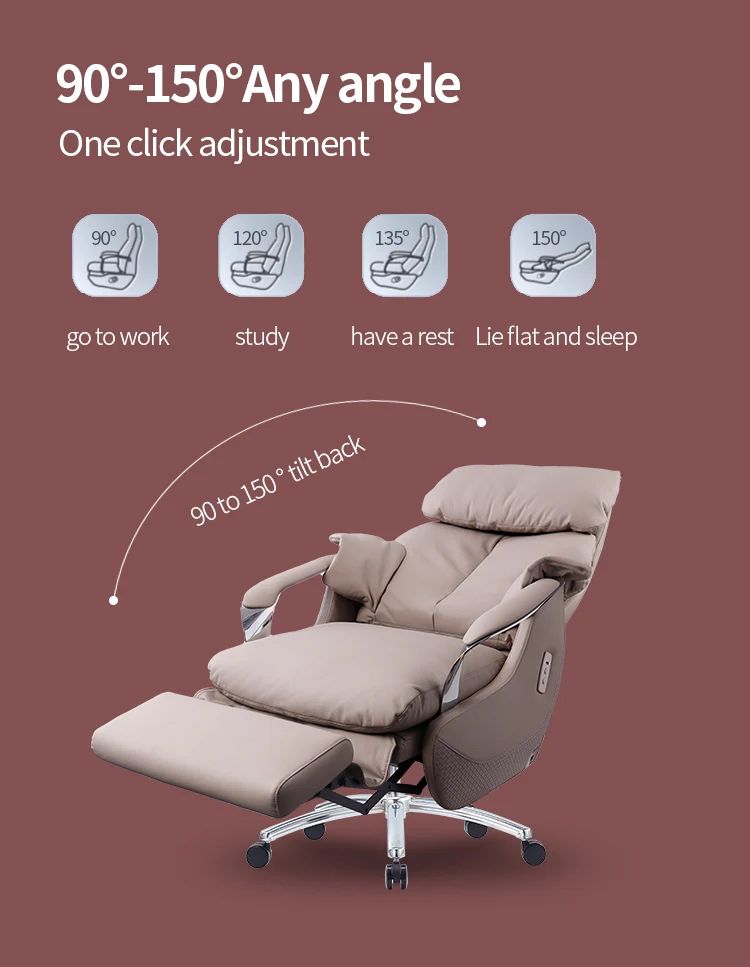 Modern Luxury Swivel Ergonomic Boss Manager Reclining Office Chair Electric Mechanical Genuine