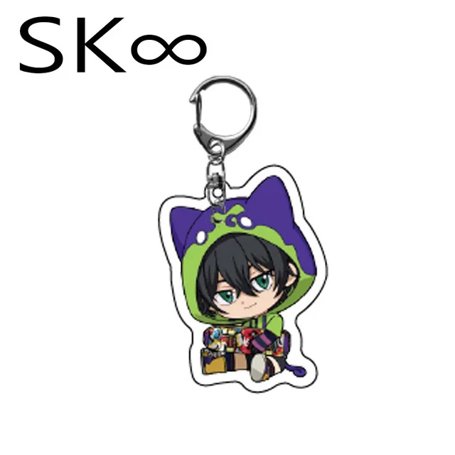 Anime SK8 the Infinity Keychains Cosplay Miya Langa Reki Cherry Blossom Key Rings Kawaii Bag Car Pendant Fashion Fan Gift