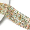 Cuentas cuadradas de cristal de 2 mm en colores mezclados - Tonos naranja-verde