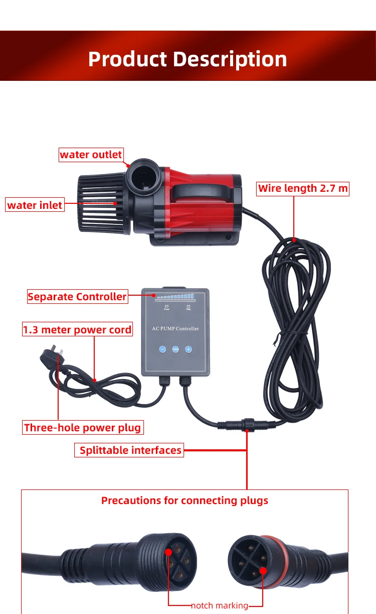 QihangRAS High-Pressure Mini Aquarium Fish Tank Submersible Pump Hot Sale Household Koi Pond Filter Circulating Water Pump product detail 9