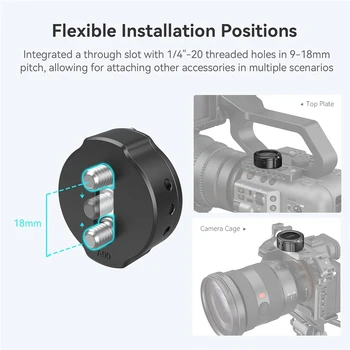 SMALLRIG Cage for AirTag, Camera Adapter Mount with Dual 1/4"-20 Screw Mount Compatible with Camera Cage Camera Plate - MD4149 detail image