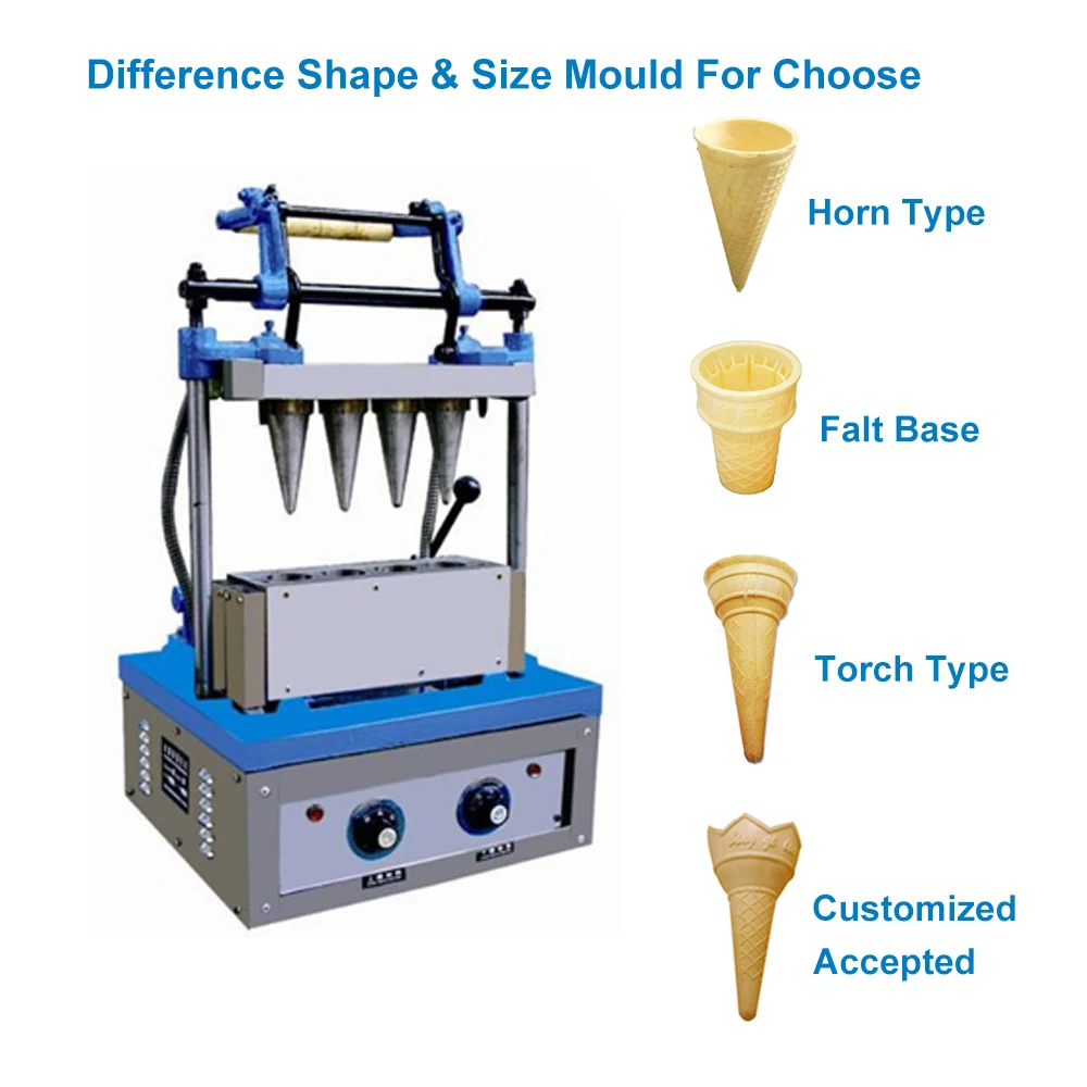 Factory Supply Ice Cream Cone Wafer Biscuit Machine/ice Cream Cone
