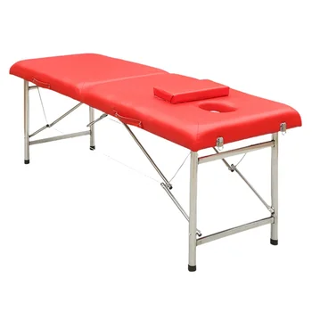 Stainless Steel Massage Table Portable Massage Bed Lightweight Height Black Adjustable Salon Spa Bed