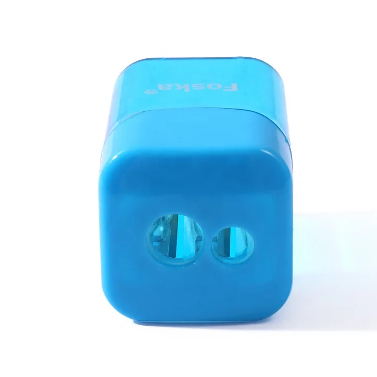 Taille-Crayon Manuel Double Trou Avec Récipient - Portable, Sécurisé, Pour Enfants, École, Bureau (Rose)