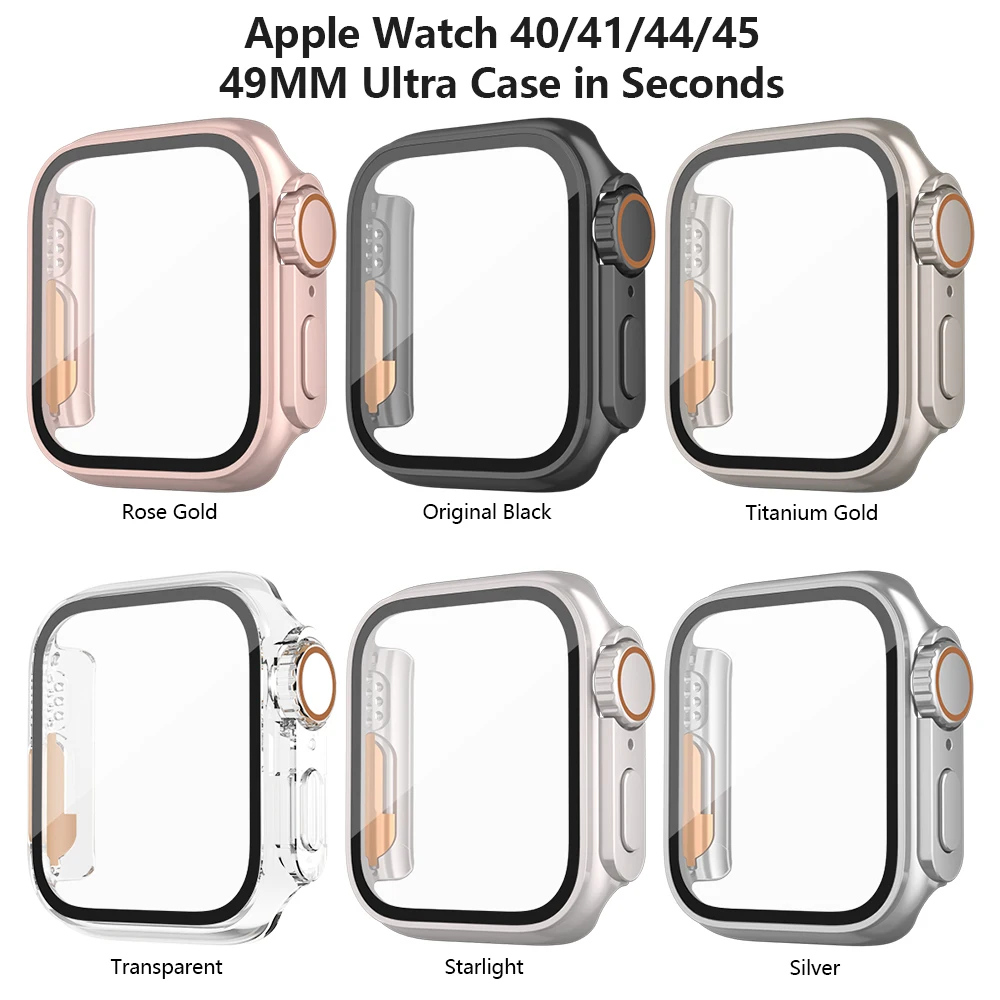 Screen Protector Cover Set For Apple Watch Case 45 44 Series Watch