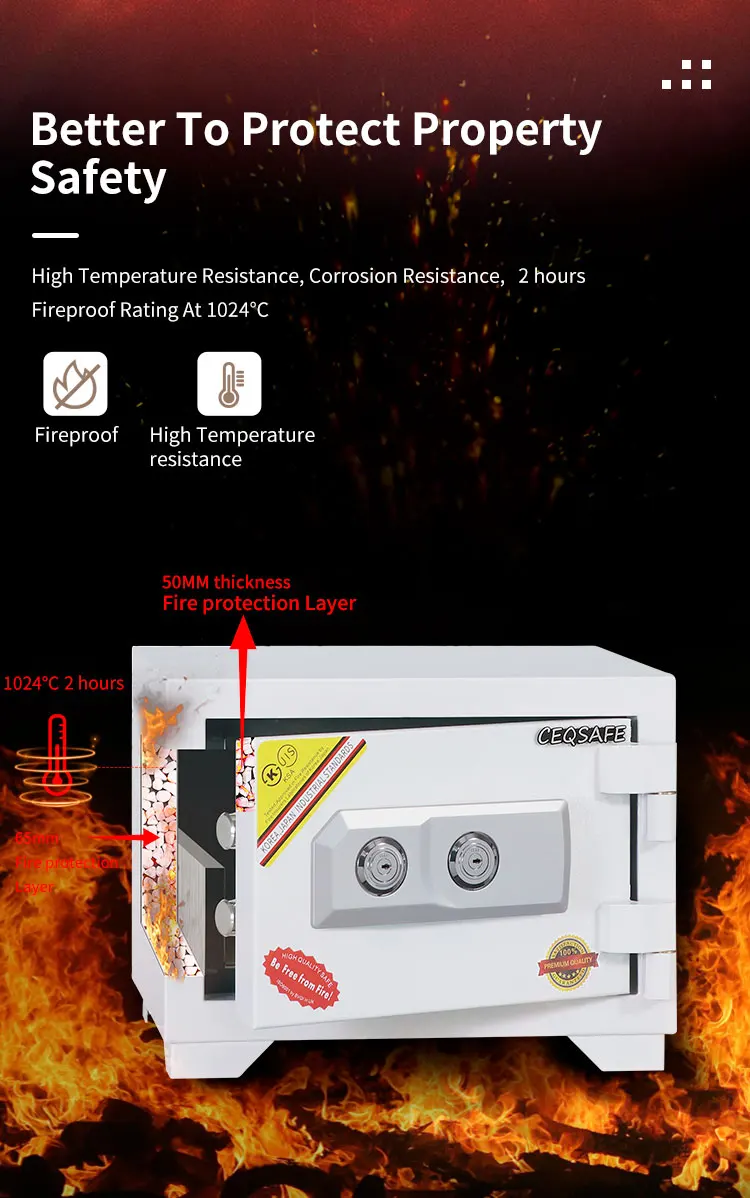 CEQSAFE High Security Electric Digital Metal Fireproof Home Office Safe Box supplier