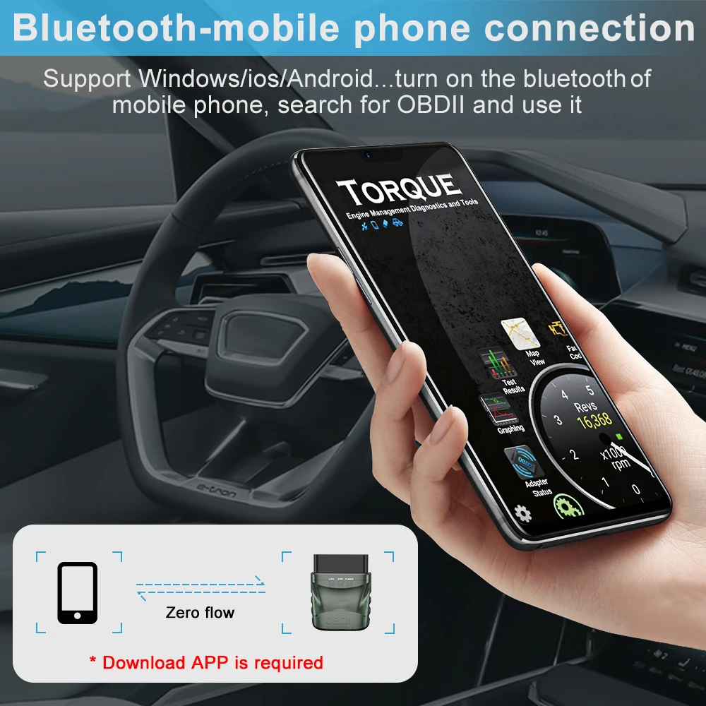 Veepeak OBDCheck BLE OBD2 Bluetooth Scanner Auto OBD II Diagnostic Scan  Tool for iOS & Android, BT4.0 Car Check Engine