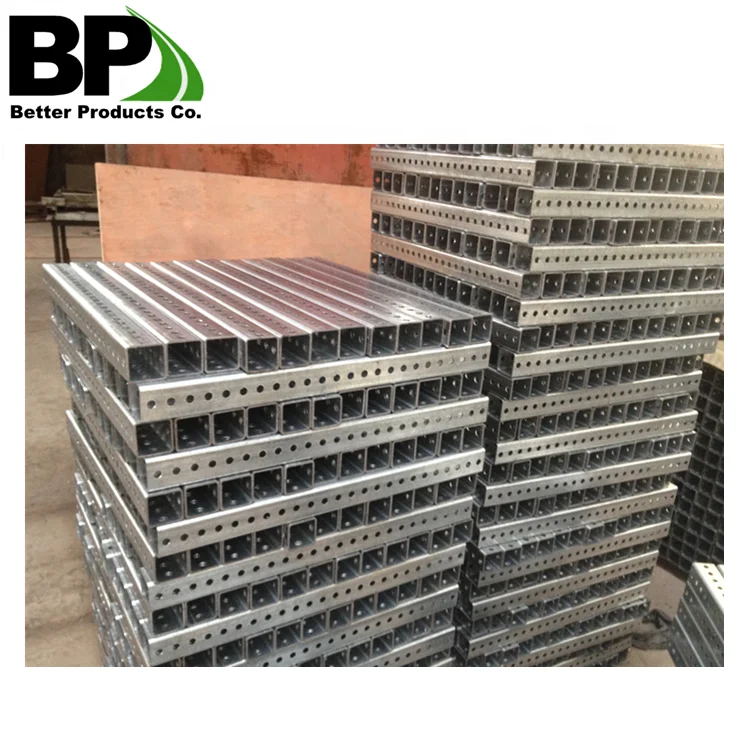 Telespar Galvanized Perforated Square Steel Sign Post