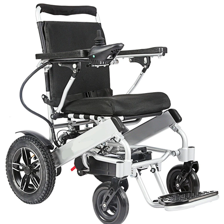 Hot Sell Aluminum Foldable Power Wheelchair With Motor Controller And Lithium Battery clutch to adjust manual/electric-BZ-E03