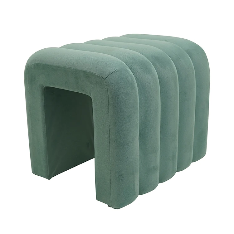 Fashion Custom Storage Ottoman Footstool Chair Velvet Ottoman Set