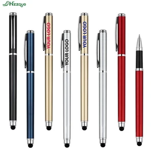 Promotional Gifts Custom Logo Metal Gel Pen Soft Rubber Touch Black Ink 0.5mm Writing Width Hzzque Brand for Business