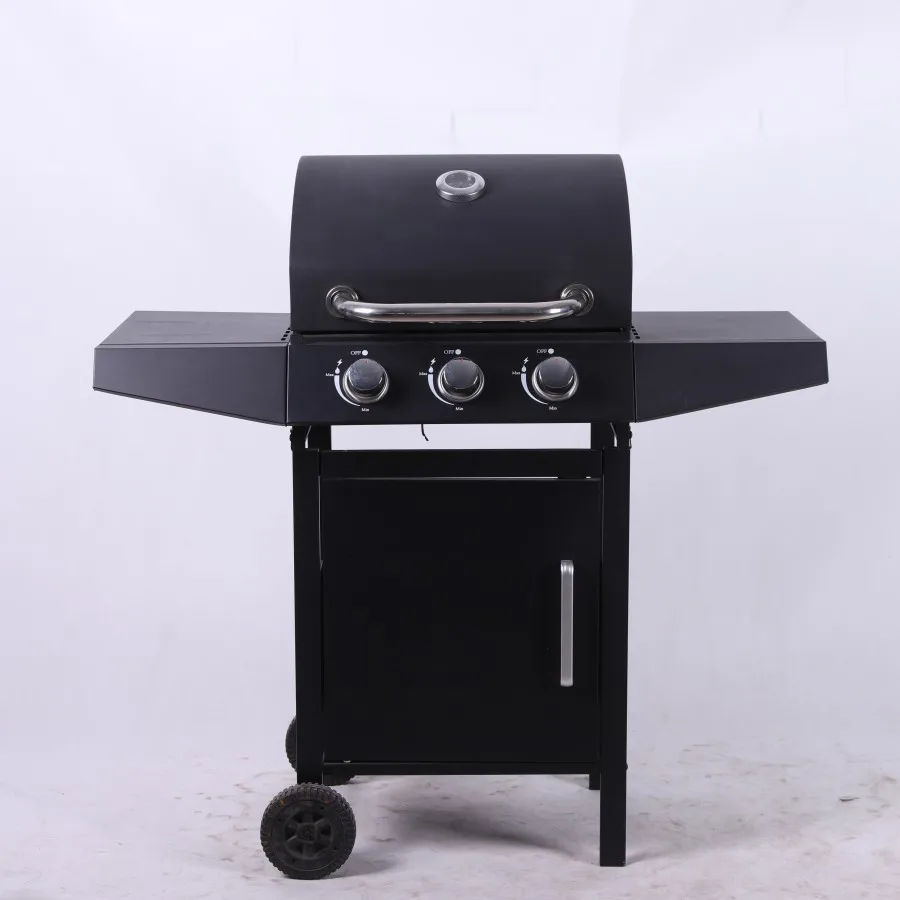 2 Burner Multiple Function Outdoor Steel Gas Barbecue Grill with Wheel for Patio Garden