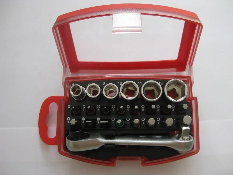 Taiwan Quality Multi Extension Bar Mini Ratchet Wrench  Torx Bits and Socket Set