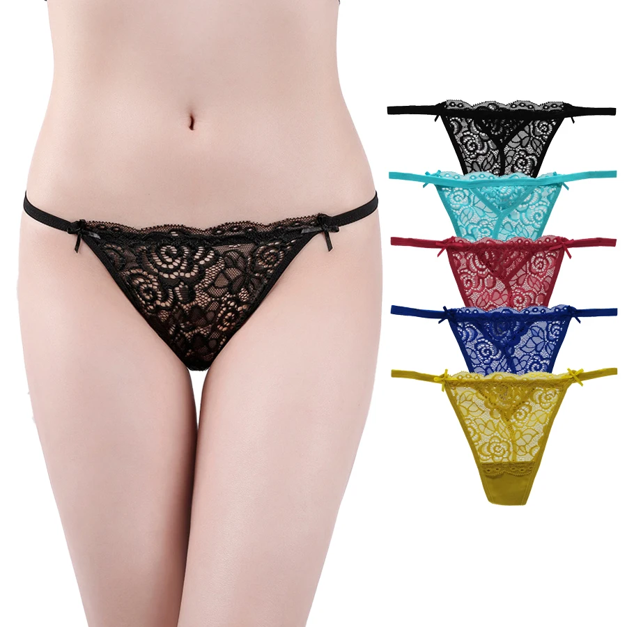 Customization Cheap Women's Underwear Sexy Lace Tpants Lowwaisted