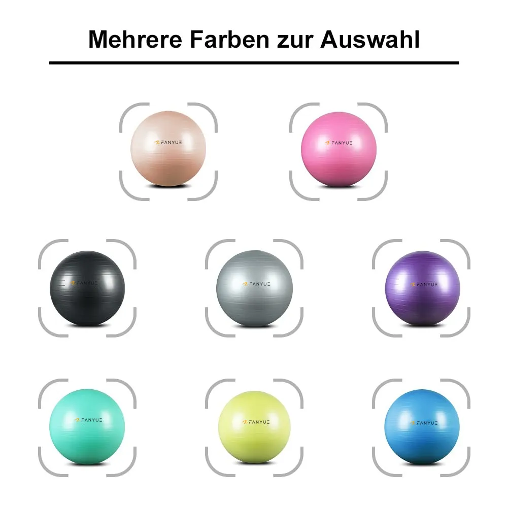 Custom Printed PVC Yoga Ball for Training and Exercise Fitness Inflatable Anti-Burst GYM Stability Ball manufacture