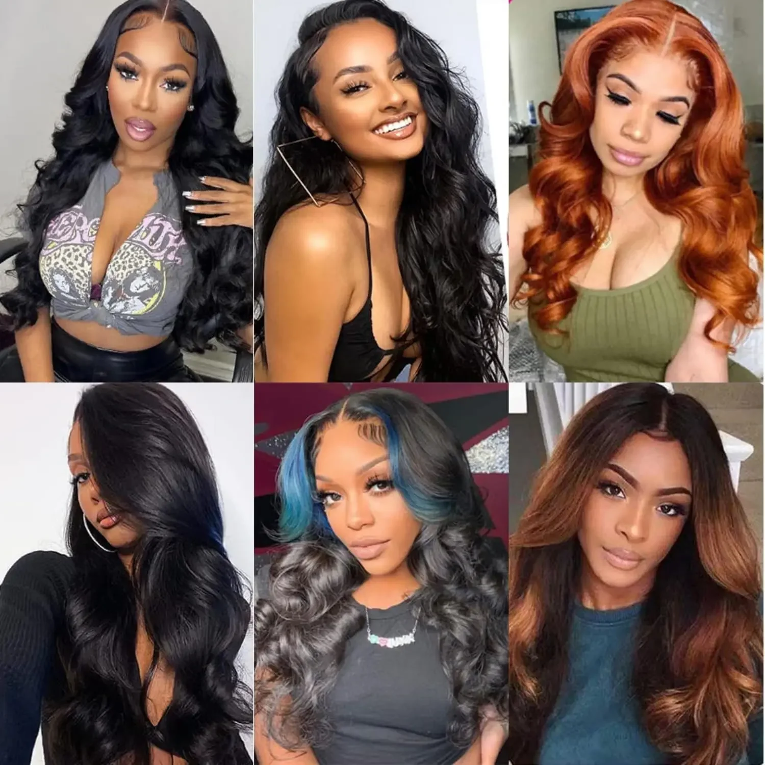 Extensões de cabelo humano body wave tecimento ondulado_voghion.com