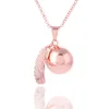 Rose gold with metal chain